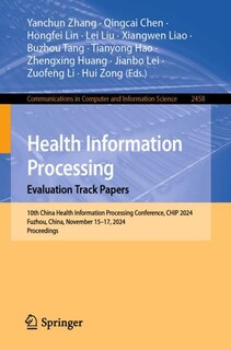 Front cover_Health Information Processing. Evaluation Track Papers