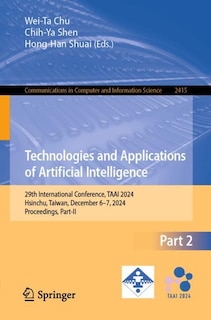 Front cover_Technologies and Applications of Artificial Intelligence