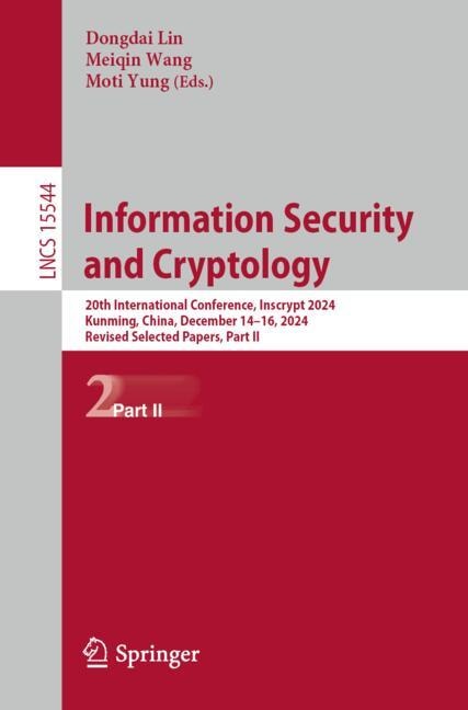 Couverture_Information Security and Cryptology