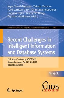 Couverture_Recent Challenges in Intelligent Information and Database Systems