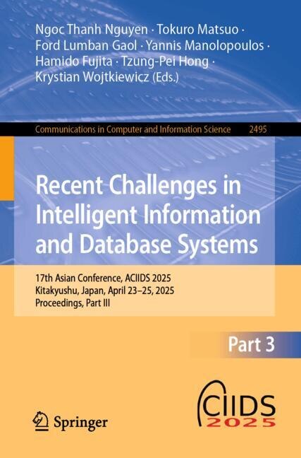 Couverture_Recent Challenges in Intelligent Information and Database Systems
