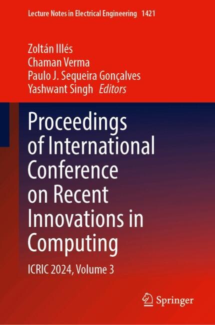 Couverture_Proceedings of International Conference on Recent Innovations in Computing