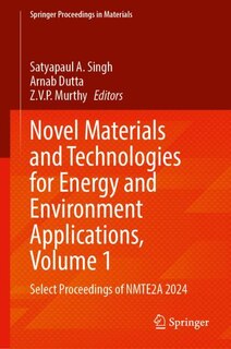 Couverture_Novel Materials and Technologies for Energy and Environment Applications, Volume 1