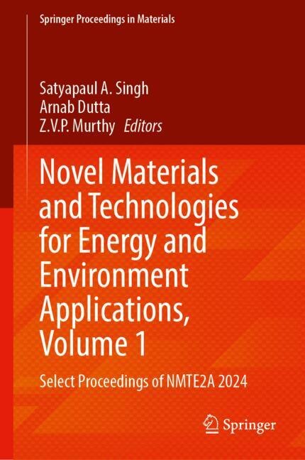 Couverture_Novel Materials and Technologies for Energy and Environment Applications, Volume 1