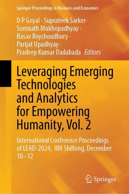 Front cover_Leveraging Emerging Technologies and Analytics for Empowering Humanity, Vol. 2