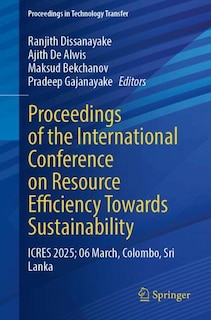 Front cover_Proceedings of the International Conference on Resource Efficiency Towards Sustainability