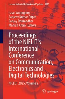Couverture_Proceedings of the NIELIT's International Conference on Communication, Electronics and Digital Technologies