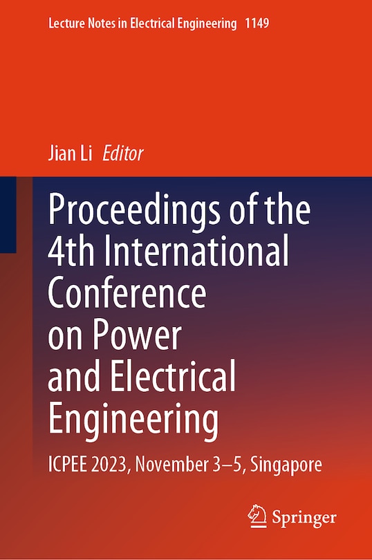 Couverture_Proceedings of the 4th International Conference on Power and Electrical Engineering