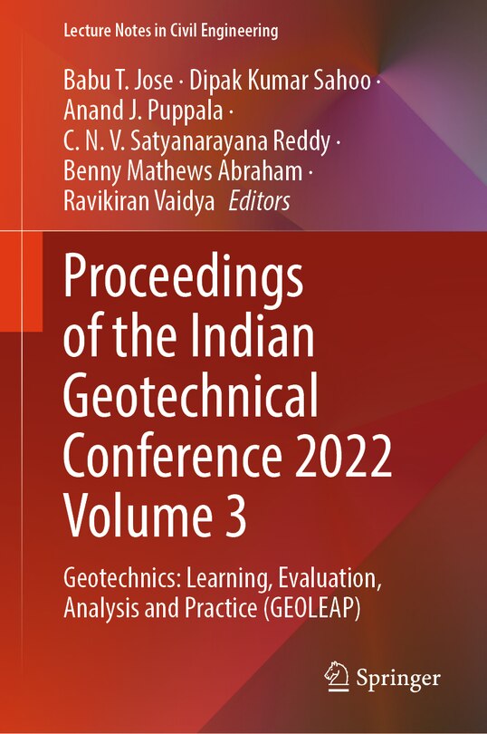 Couverture_Proceedings of the Indian Geotechnical Conference 2022 Volume 3