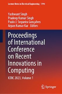 Couverture_Proceedings of International Conference on Recent Innovations in Computing