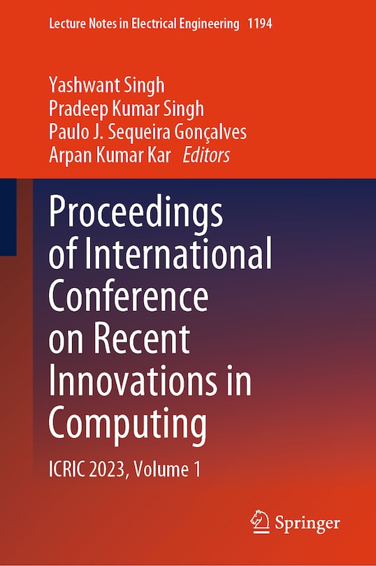 Couverture_Proceedings of International Conference on Recent Innovations in Computing