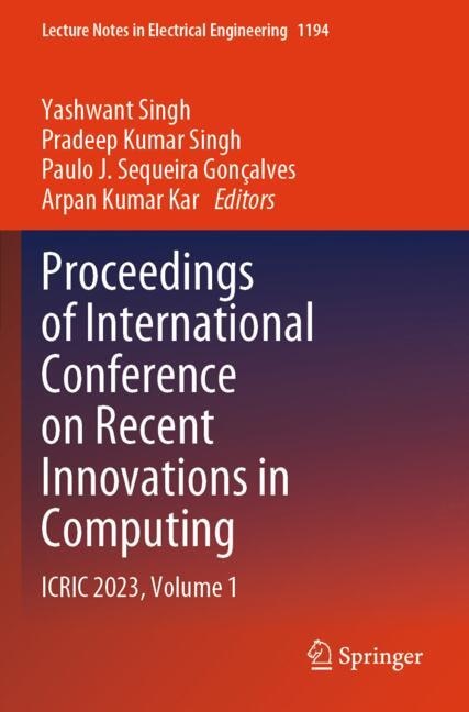 Front cover_Proceedings of International Conference on Recent Innovations in Computing