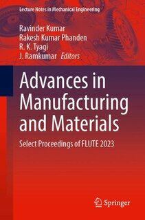 Front cover_Advances in Manufacturing and Materials