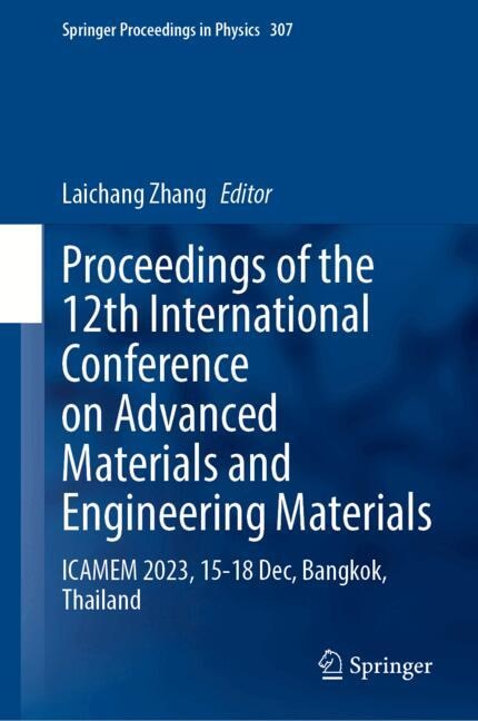 Couverture_Proceedings of the 12th International Conference on Advanced Materials and Engineering Materials