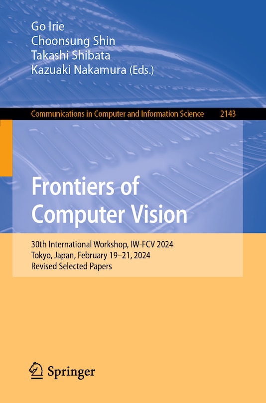 Front cover_Frontiers of Computer Vision