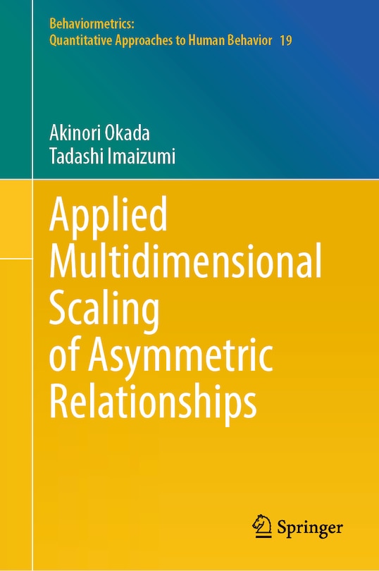 Couverture_Applied Multidimensional Scaling of Asymmetric Relationships