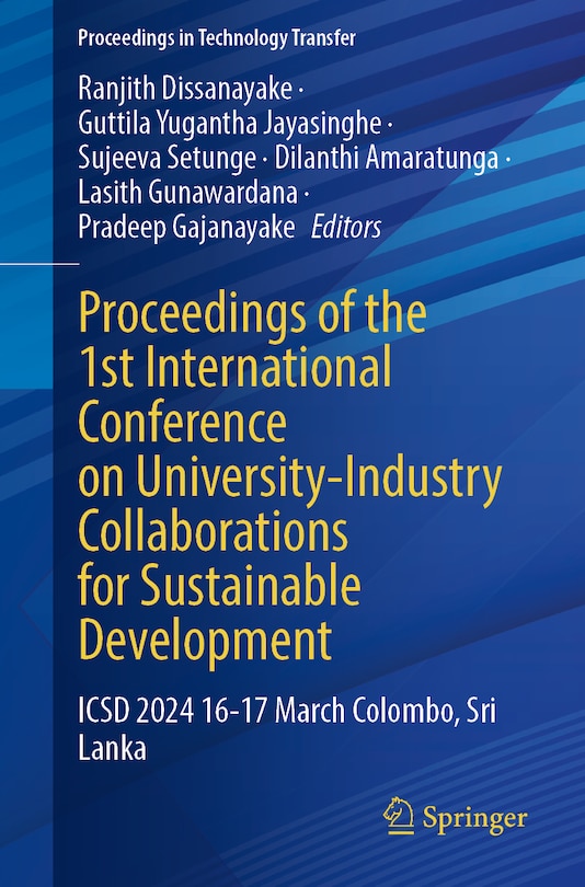 Couverture_Proceedings of the 1st International Conference on University-Industry Collaborations for Sustainable Development