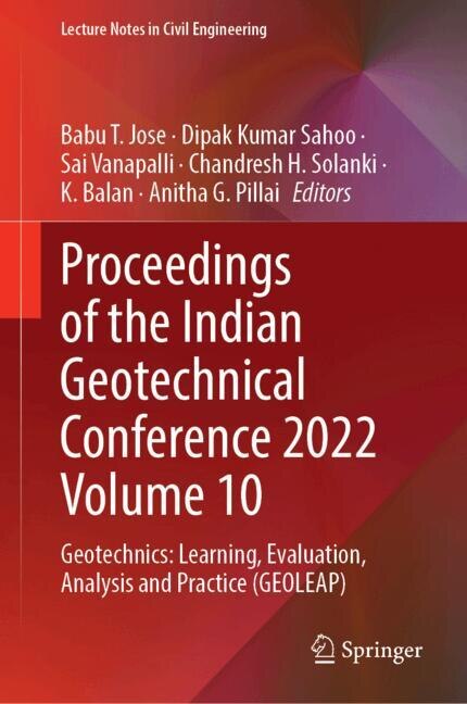 Couverture_Proceedings of the Indian Geotechnical Conference 2022 Volume 10