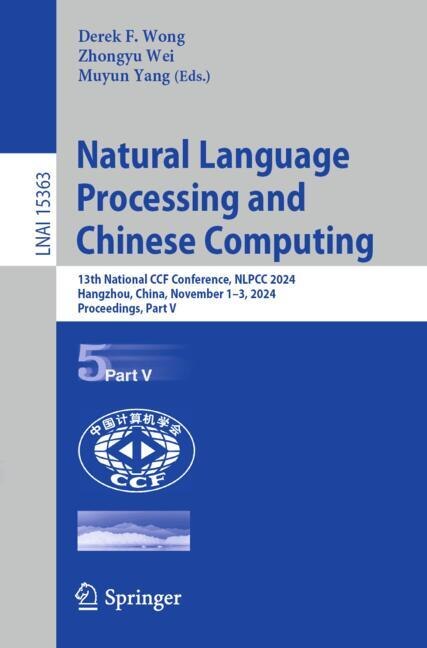 Front cover_Natural Language Processing and Chinese Computing