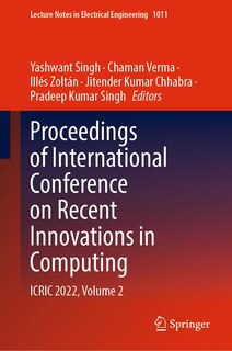 Couverture_Proceedings of International Conference on Recent Innovations in Computing