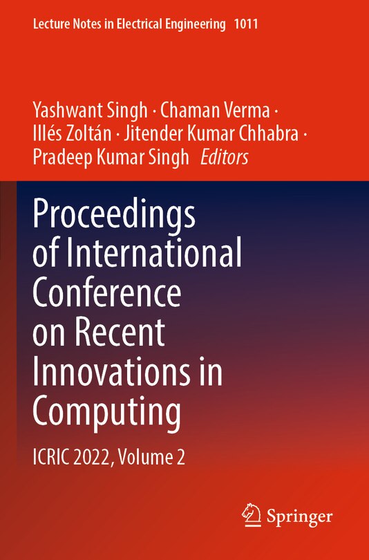 Front cover_Proceedings of International Conference on Recent Innovations in Computing