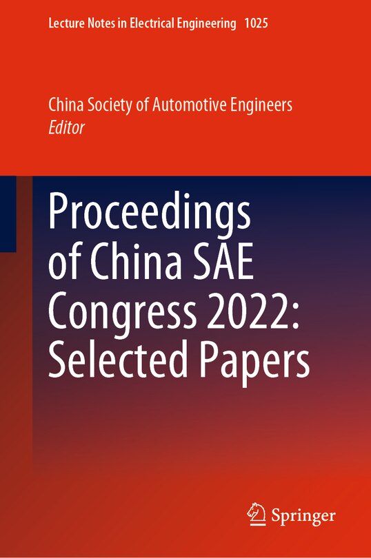 Couverture_Proceedings of China SAE Congress 2022