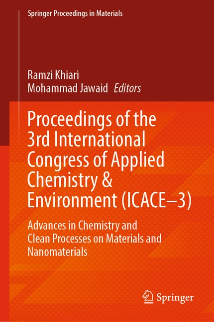 Couverture_Proceedings of the 3rd International Congress of Applied Chemistry