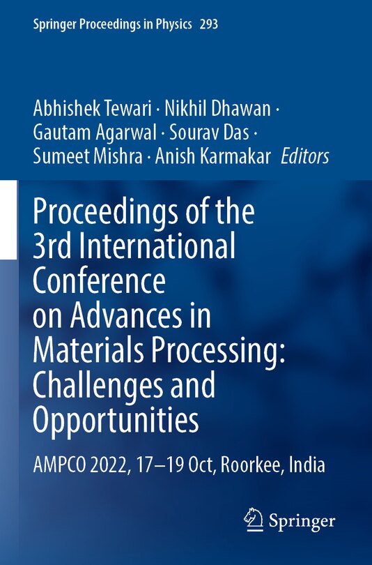 Front cover_Proceedings of the 3rd International Conference on Advances in Materials Processing