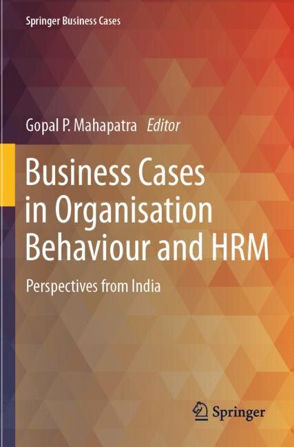 Couverture_Business Cases in Organisation Behaviour and HRM