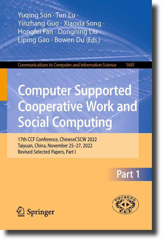 Front cover_Computer Supported Cooperative Work and Social Computing