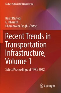 Couverture_Recent Trends in Transportation Infrastructure, Volume 1