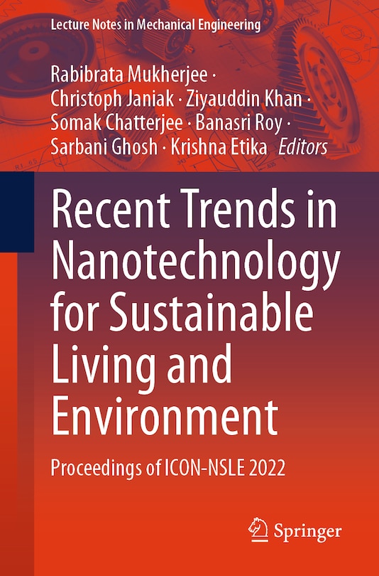 Couverture_Recent Trends in Nanotechnology for Sustainable Living and Environment