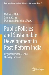 Couverture_Public Policies and Sustainable Development in Post-Reform India