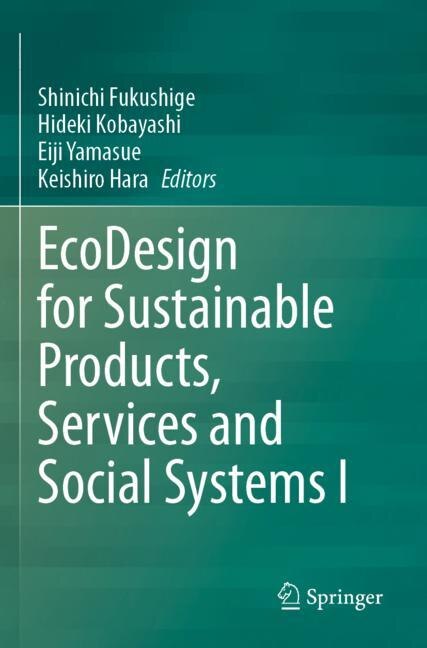 Front cover_EcoDesign for Sustainable Products, Services and Social Systems I