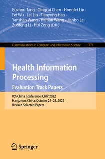 Front cover_Health Information Processing. Evaluation Track Papers