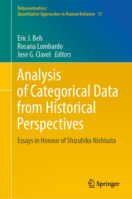 Front cover_Analysis of Categorical Data from Historical Perspectives