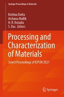 Front cover_Processing and Characterization of Materials