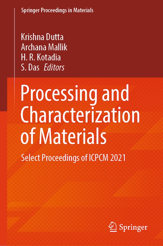 Front cover_Processing and Characterization of Materials