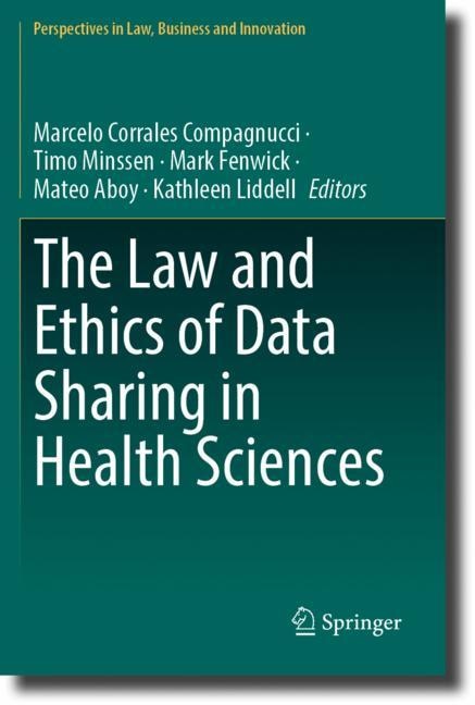 Front cover_The Law and Ethics of Data Sharing in Health Sciences