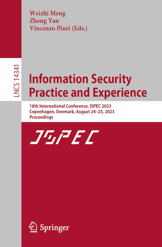 Front cover_Information Security Practice and Experience