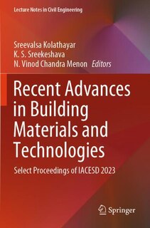 Couverture_Recent Advances in Building Materials and Technologies