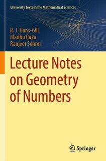 Front cover_Lecture Notes on Geometry of Numbers
