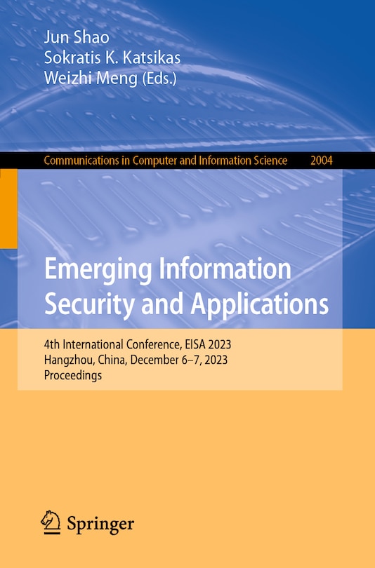 Front cover_Emerging Information Security and Applications