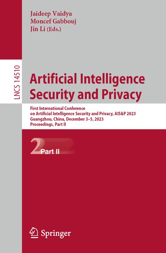 Front cover_Artificial Intelligence Security and Privacy
