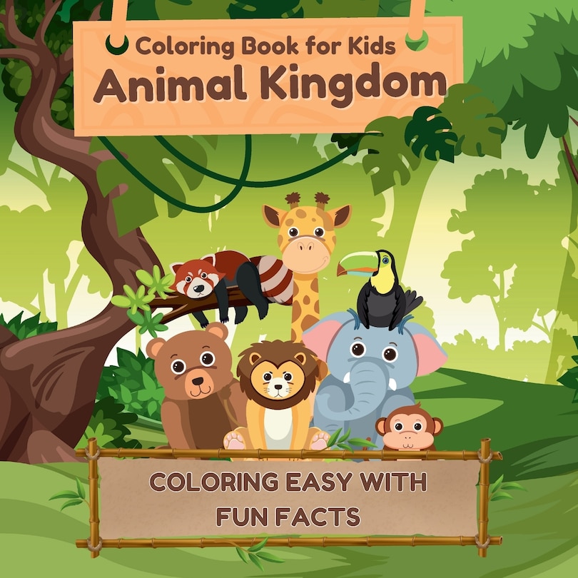 Front cover_Coloring Book for Kids Animal Kingdom