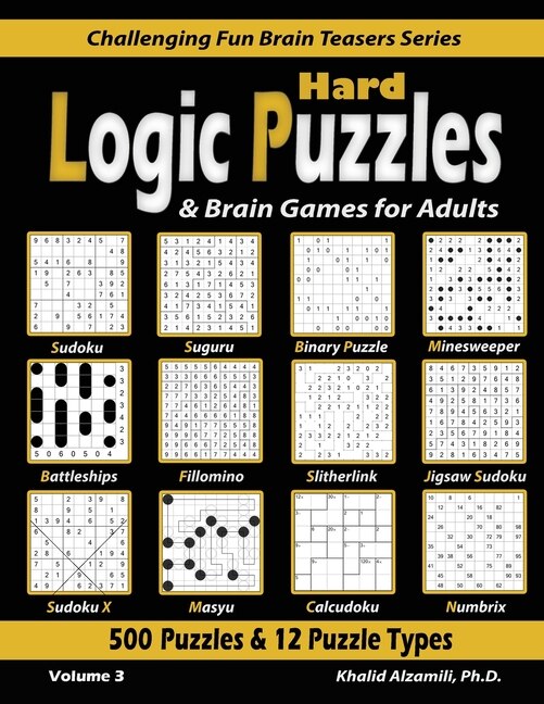 Front cover_Hard Logic Puzzles & Brain Games for Adults