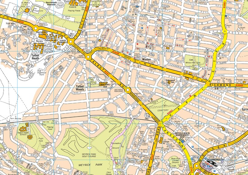 Sample content 2_Bournemouth A-Z Pocket Street Map: Accurate street map for easy navigation