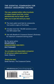 Back cover_Bradford’s Crossword Solver’s Lists: More than 100,000 solutions for cryptic and quick puzzles in 500 subject lists