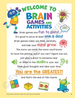 Sample content_Brain Games and Activities, Age 4 - 5 Workbook