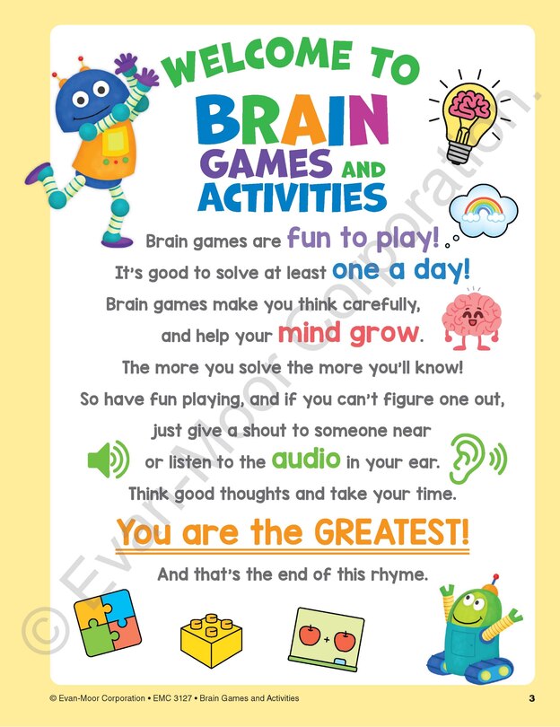 Sample content_Brain Games and Activities, Age 4 - 5 Workbook
